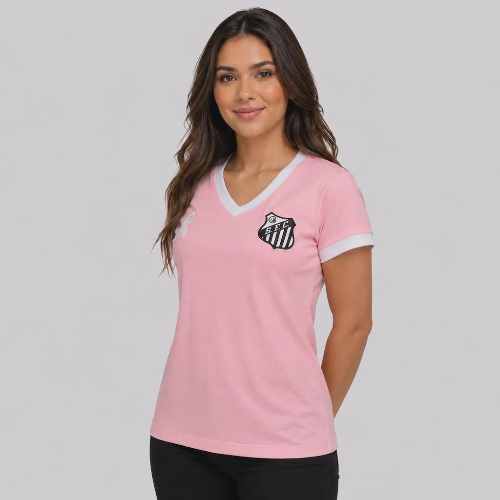 Imagem 3 do produto Camisa do Santos Outubro Rosa Braziline - Feminina