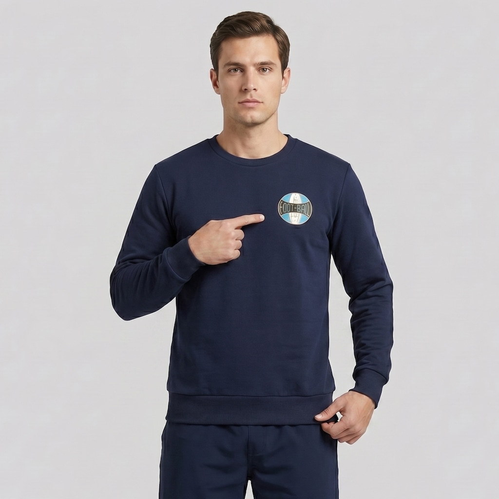 Imagem 4 do produto Blusão de Moletom do Grêmio Escudo Retrô - Masculina