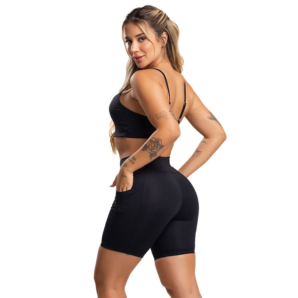 Imagem 3 do produto Short Bolsos Cintura Alta Mvb Modas - Feminina