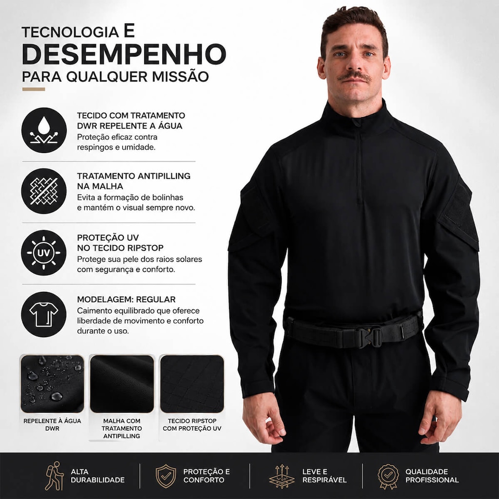 Imagem 3 do produto Camisa de Combate Rapinna BR Force - Masculina