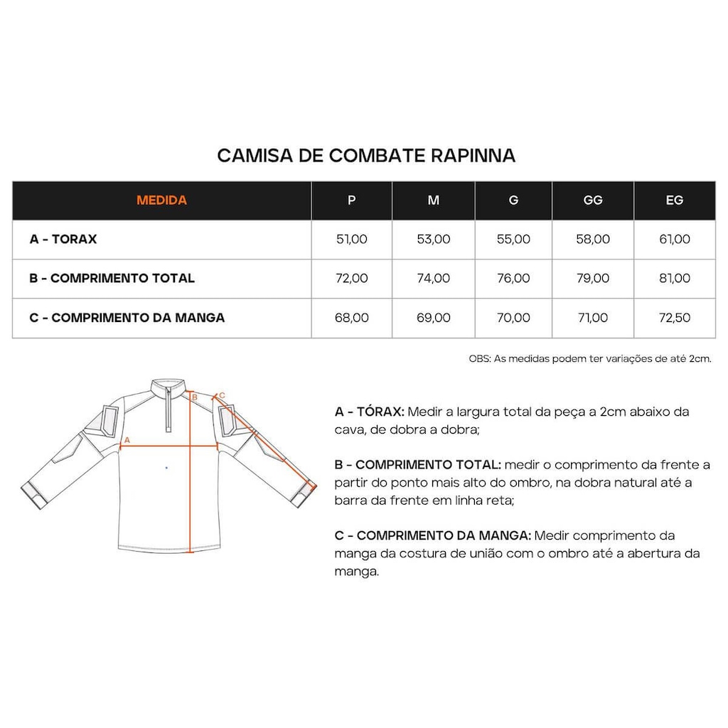 Imagem 4 do produto Camisa de Combate Rapinna BR Force - Masculina
