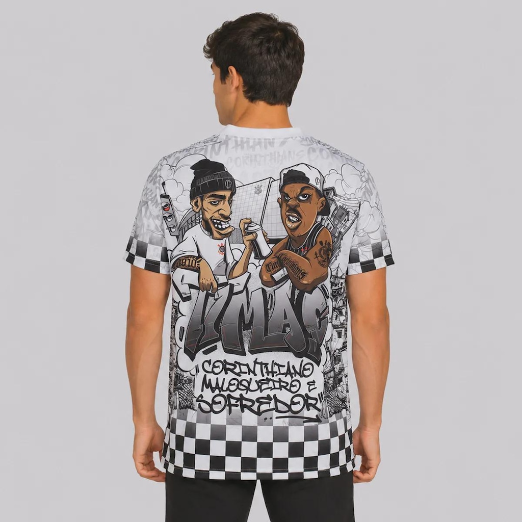 Imagem 4 do produto Camisa do Corinthians Maloqueiro e Sofredor - Masculina