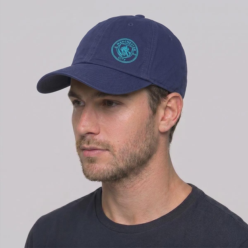 Imagem 5 do produto Boné Adulto do Manchester City 6 Gomos Logo Aba Curva