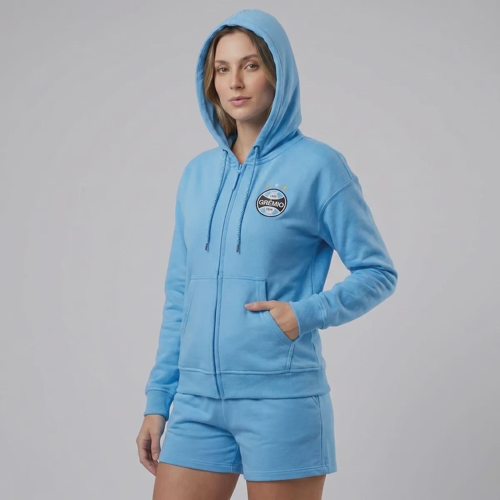 Imagem 2 do produto Jaqueta Moletom Grêmio Logo Feminina