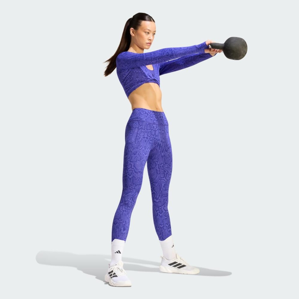 Imagem 4 do produto Camiseta Manga Longa adidas PrimeLift Workout Snake Twist Reversible Feminina