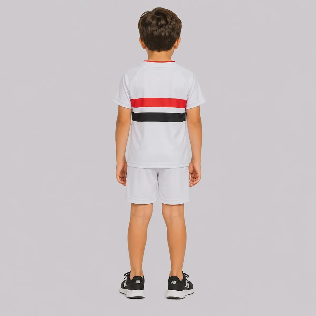 Imagem 4 do produto Kit Uniforme de Futebol do São Paulo I 26/27 New Balance Infantil