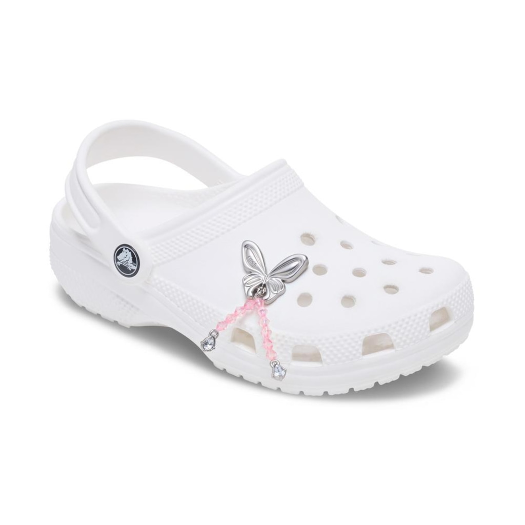 Imagem 2 do produto Jibbitz™ Crocs Borboleta Prateada com Contas