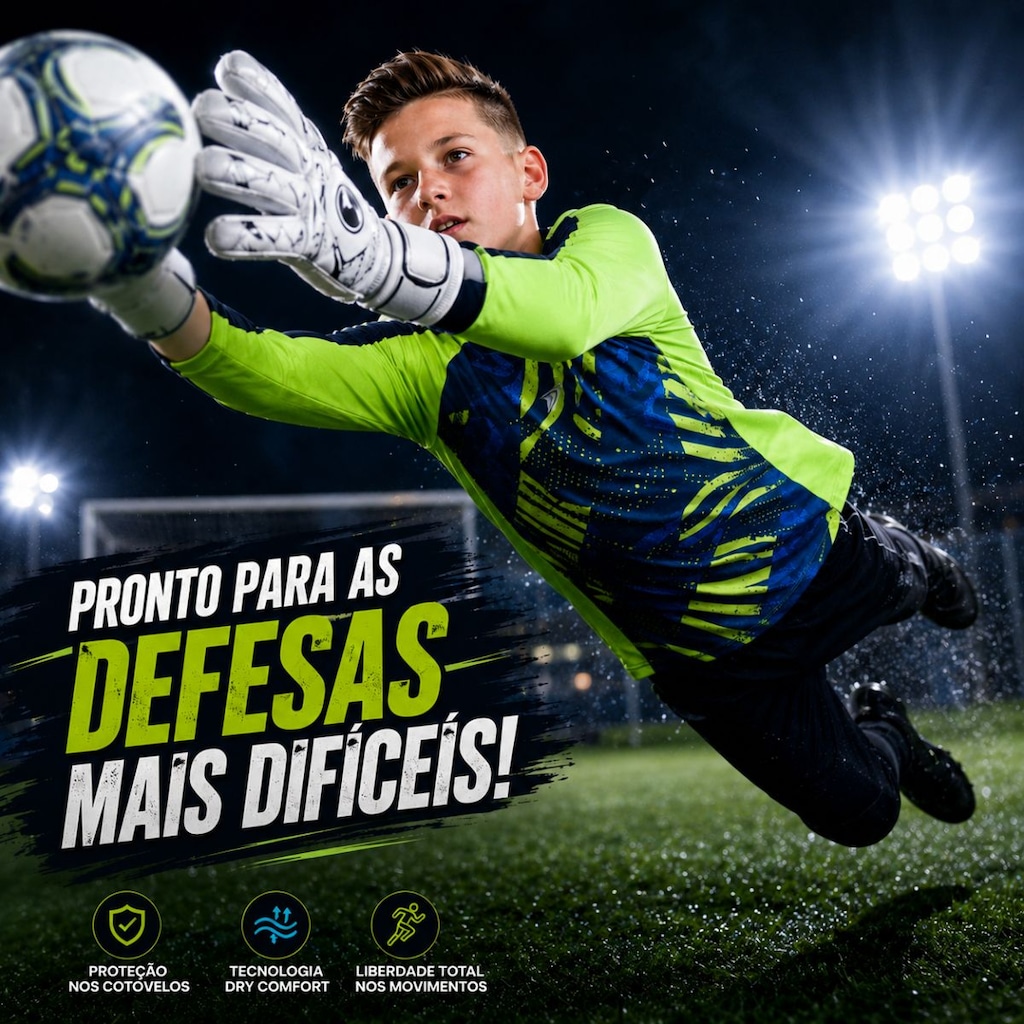 Imagem 2 do produto Camisa Goleiro Poker Defender Junior