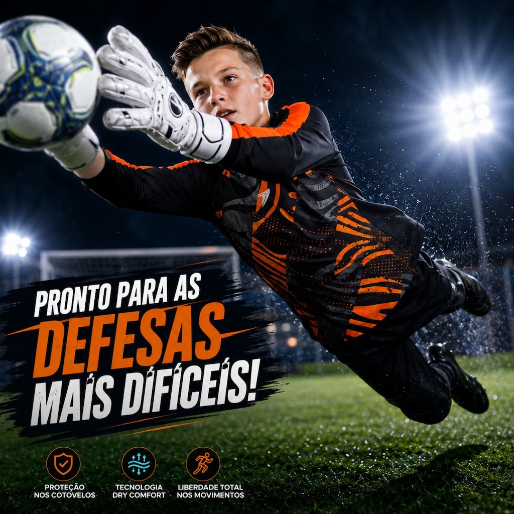 Imagem 2 do produto Camisa Goleiro Poker Defender Junior