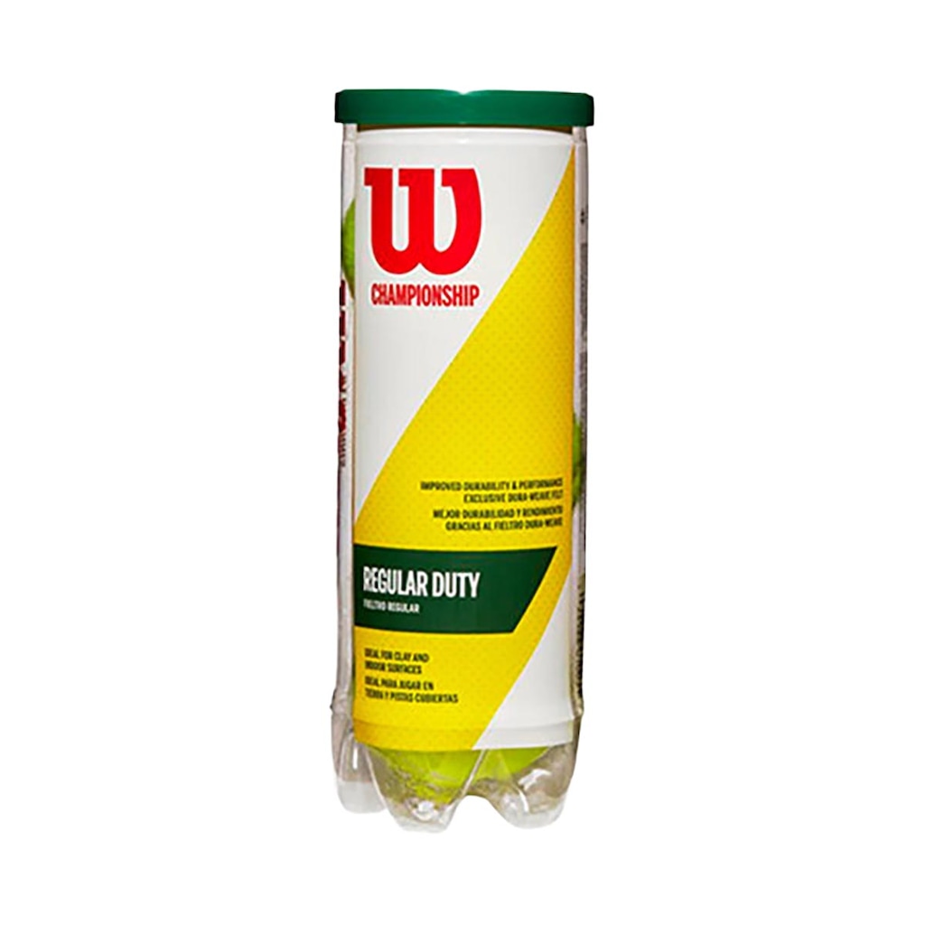 Imagem 3 do produto Bolas Tennis Wilson Championship Regular Duty Tubo c/ 3 Bolas