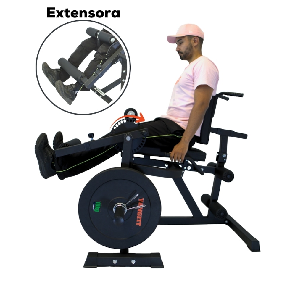 Imagem 5 do produto Cadeira Extensora e Mesa Flexora Perna Glúteo Yangfit 4 em 1