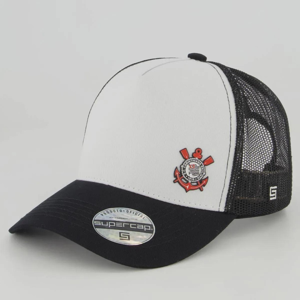 Imagem 2 do produto Kit Corinthians 2 Bonés Aba Curva FutFanatics Unissex