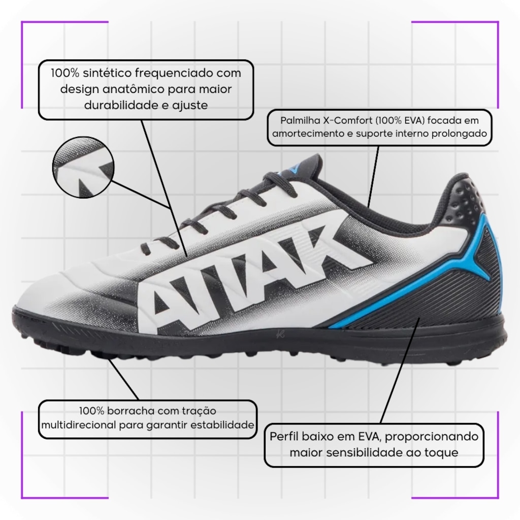 Imagem 5 do produto Chuteira Society Adulto Umbro Attak Iii