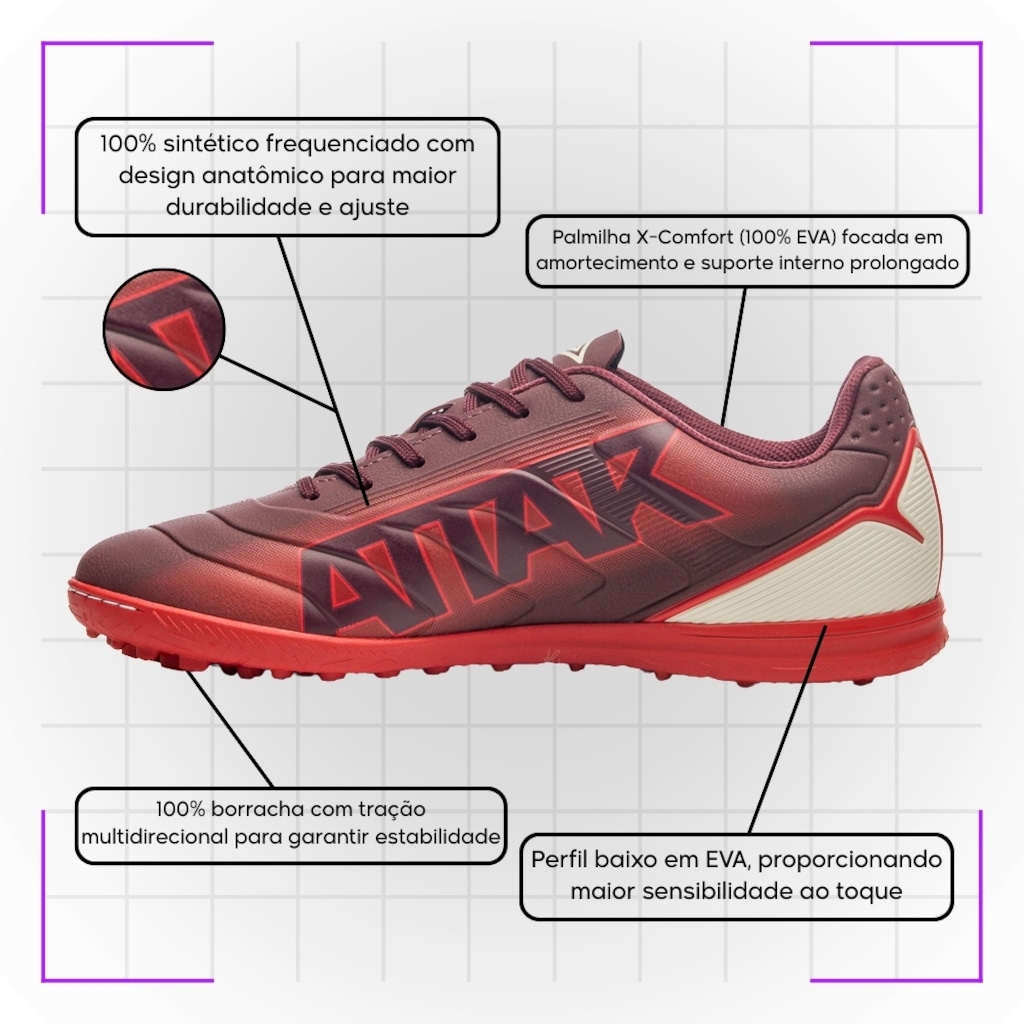 Imagem 4 do produto Chuteira Society Adulto Umbro Attak Iii