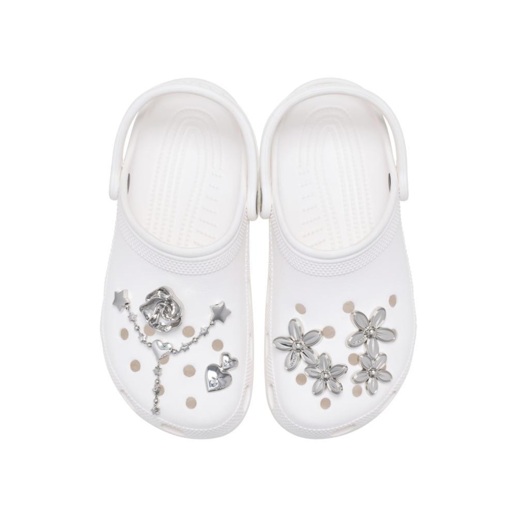 Imagem 3 do produto Kit Jibbitz™ Crocs Flores Metálicas Pack Com 5 Peças
