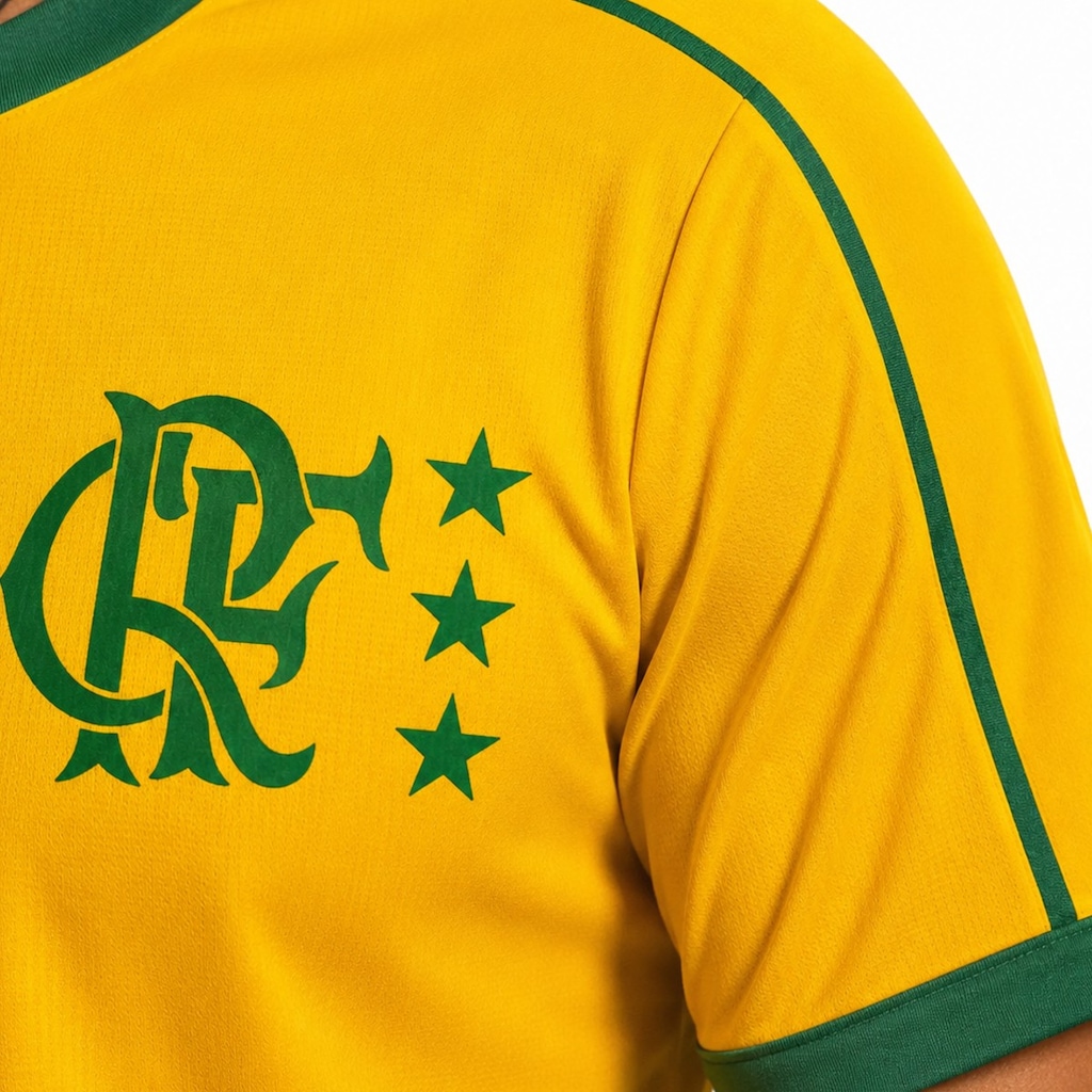 Imagem 4 do produto Camisa do Flamengo Zico Edição Brasil Destino Braziline - Masculina