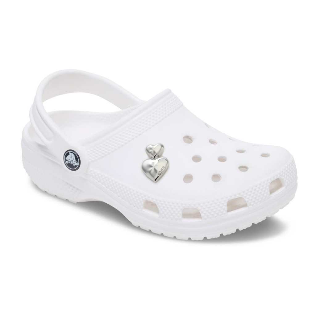 Imagem 3 do produto Jibbitz™ Crocs Coração Duplo de Prata
