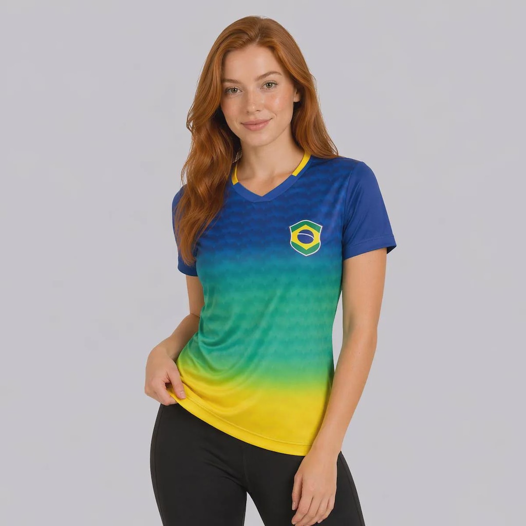 Imagem 2 do produto Camisa Brasil Samba Feminina 8 B. Guimarães Feminina