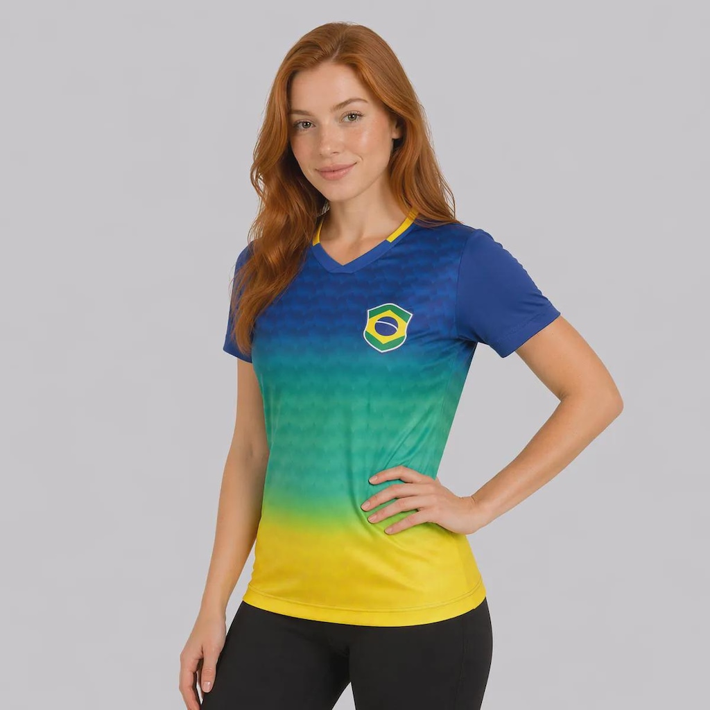 Imagem 3 do produto Camisa Brasil Samba Feminina 8 B. Guimarães Feminina