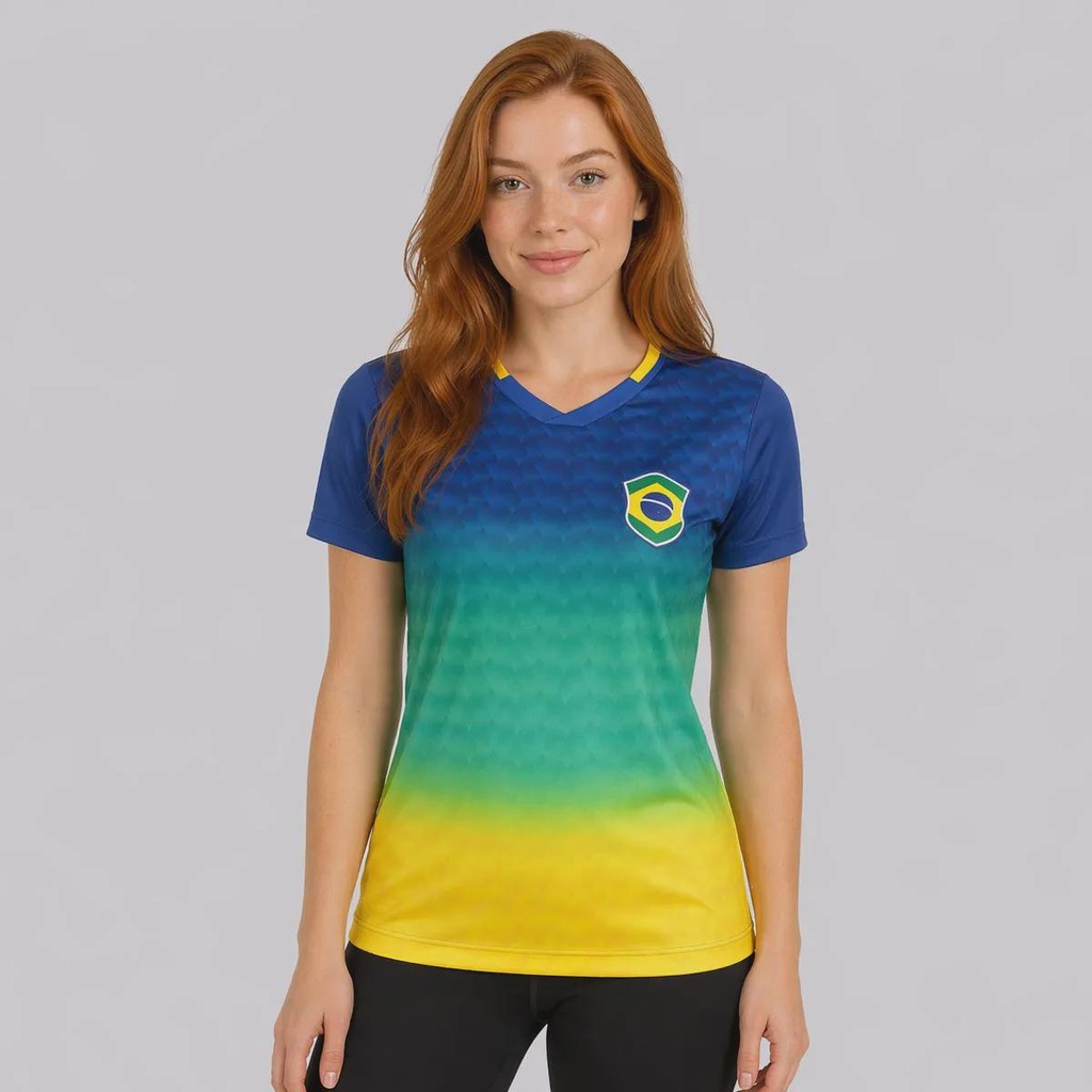 Imagem 4 do produto Camisa Brasil Samba Feminina 8 B. Guimarães Feminina