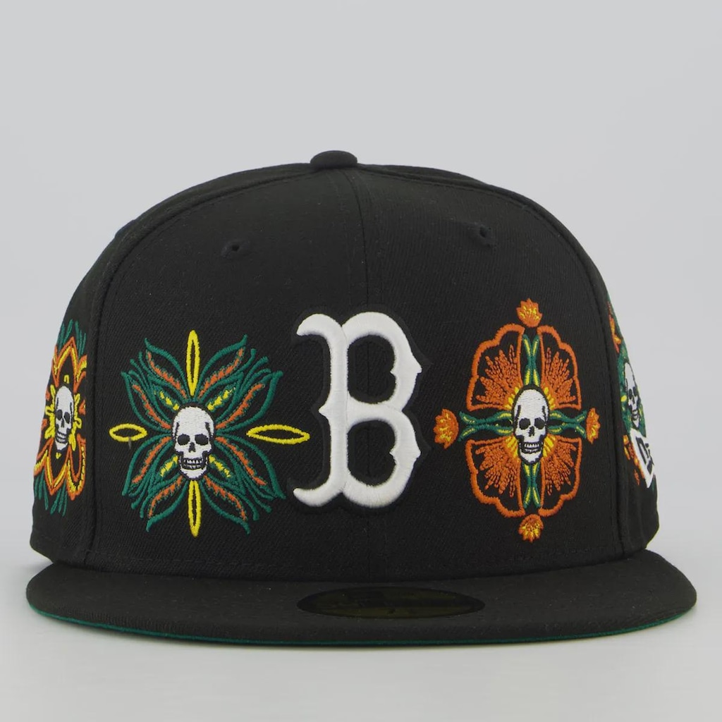 Imagem 3 do produto Boné New Era Boston Red Sox MLB 5950 Skull And Flowers