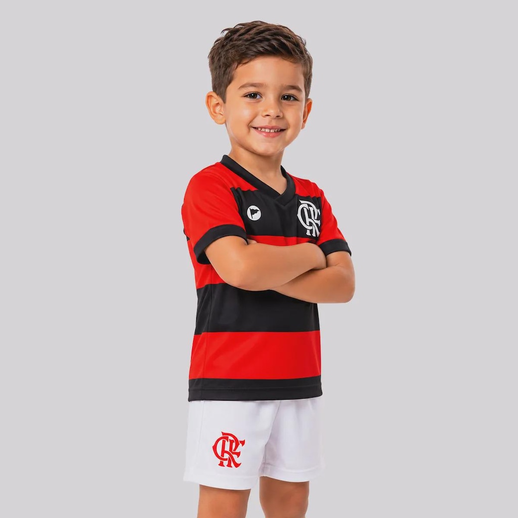 Imagem 2 do produto Kit Uniforme de Futebol do Flamengo Baby Infantil
