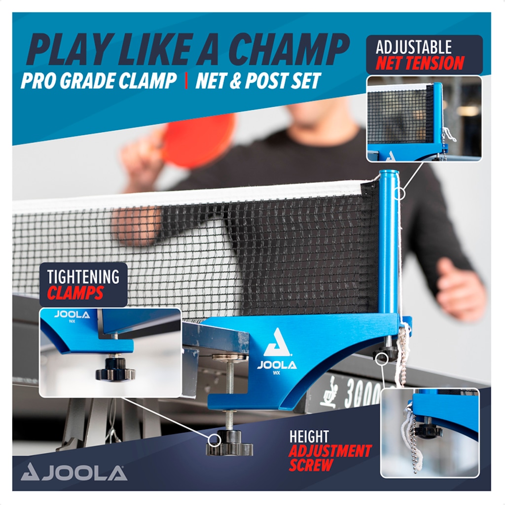 Imagem 3 do produto Conjunto de Rede e Suporte para Tênis de Mesa JoolaWX Aluminium Net