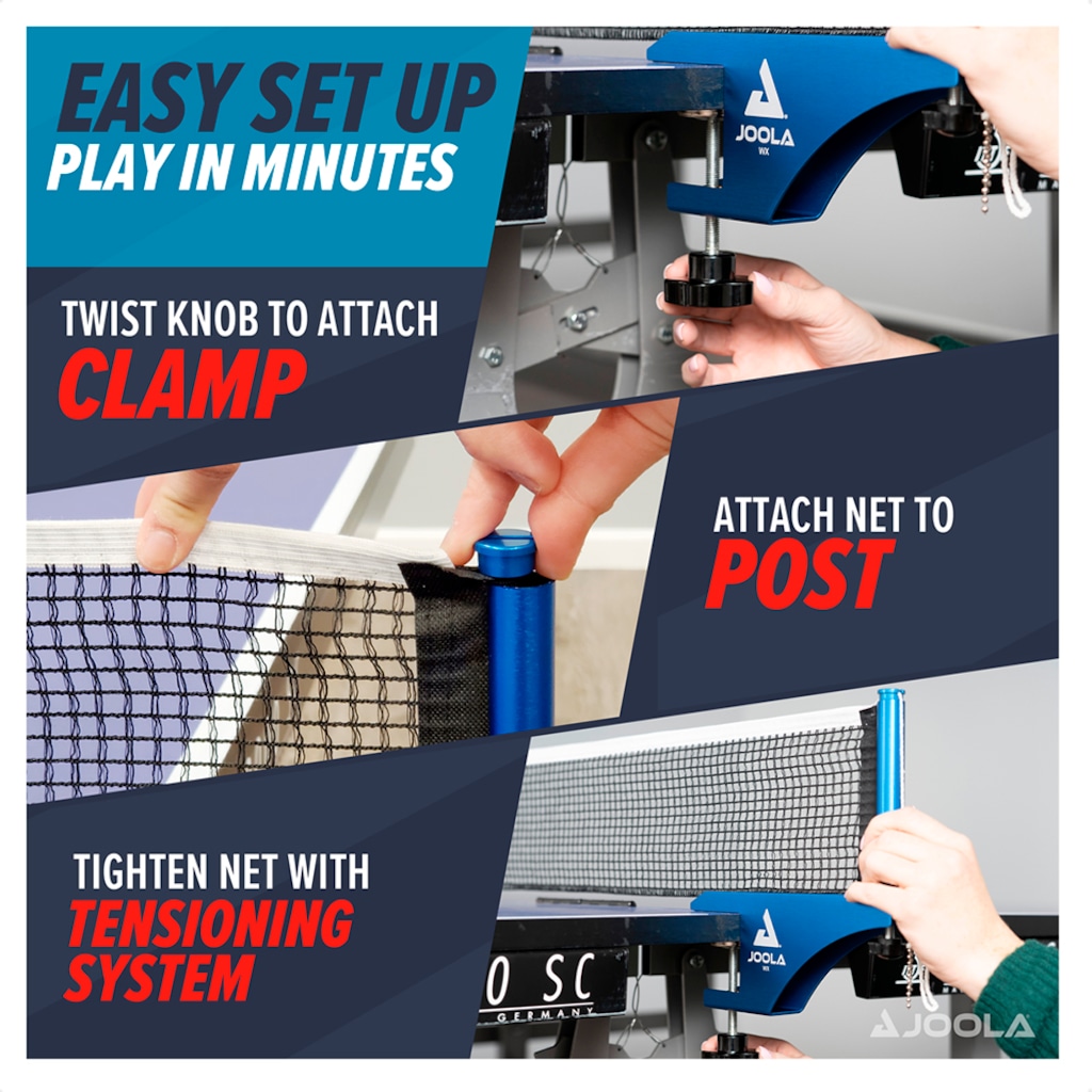 Imagem 4 do produto Conjunto de Rede e Suporte para Tênis de Mesa JoolaWX Aluminium Net