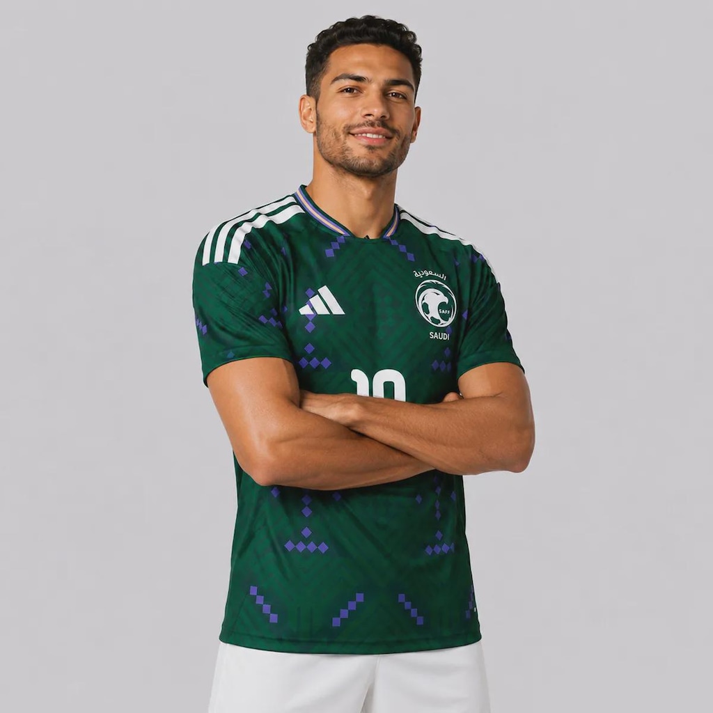 Imagem 3 do produto Camisa Arábia Saudita Home 2026 10 S. Al-Dawsari Adidas Masculina