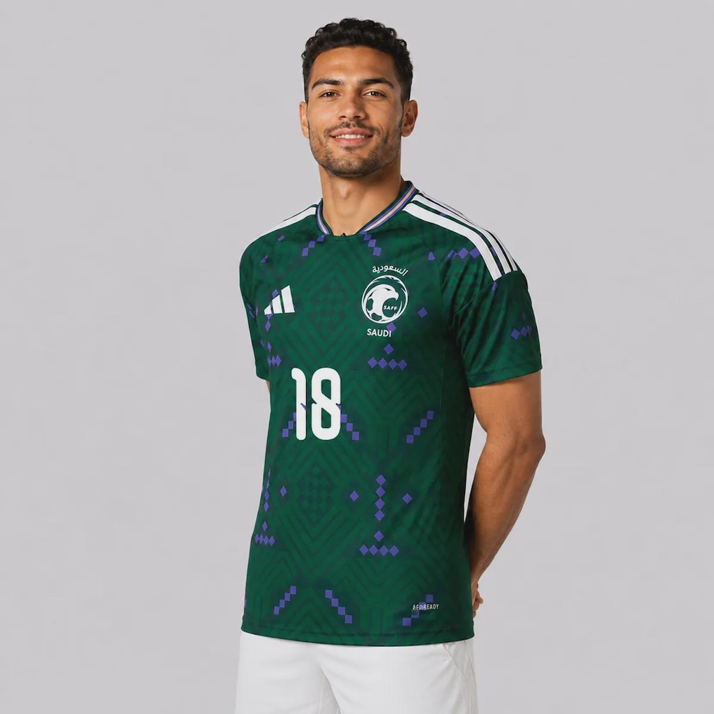 Imagem 4 do produto Camisa Arábia Saudita Home 26/27 18 S. Abu Al-Shamat Adidas Masculina