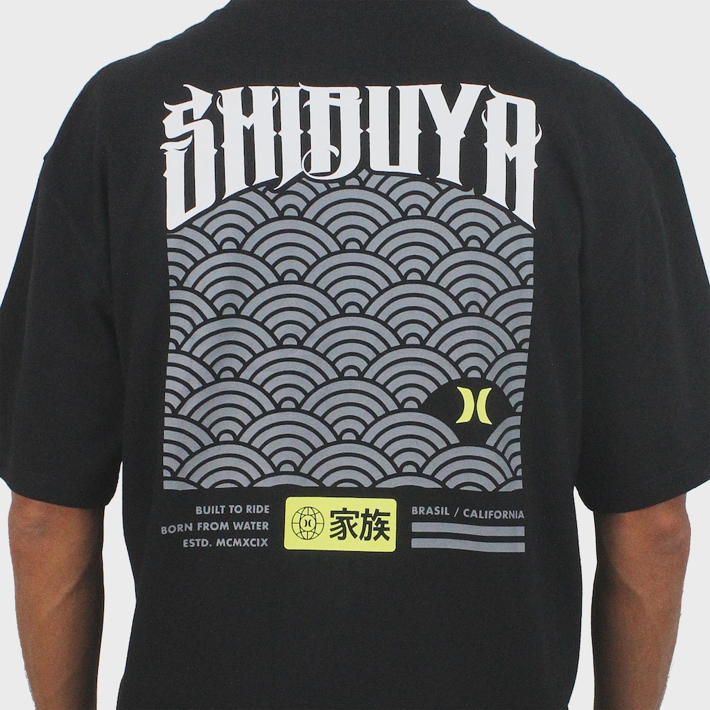 Imagem 4 do produto Camiseta Max Fit Hurley x Shibuya Escama Black - Masculina