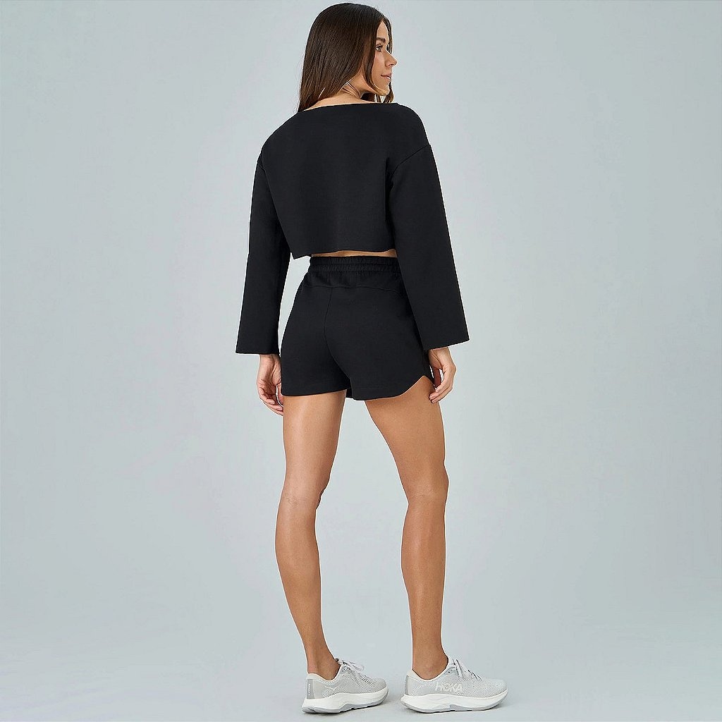 Imagem 3 do produto Shorts Alto Giro Moletom Detalhe Holográfico WT26 - Feminino