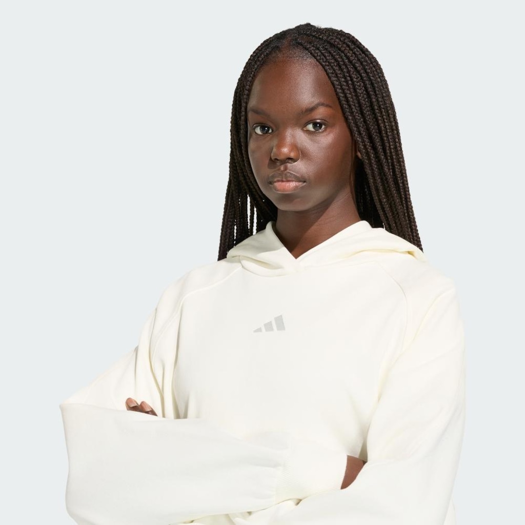 Imagem 5 do produto Blusão de Moletom com Capuz adidas Uniforme Small Logo Feminino