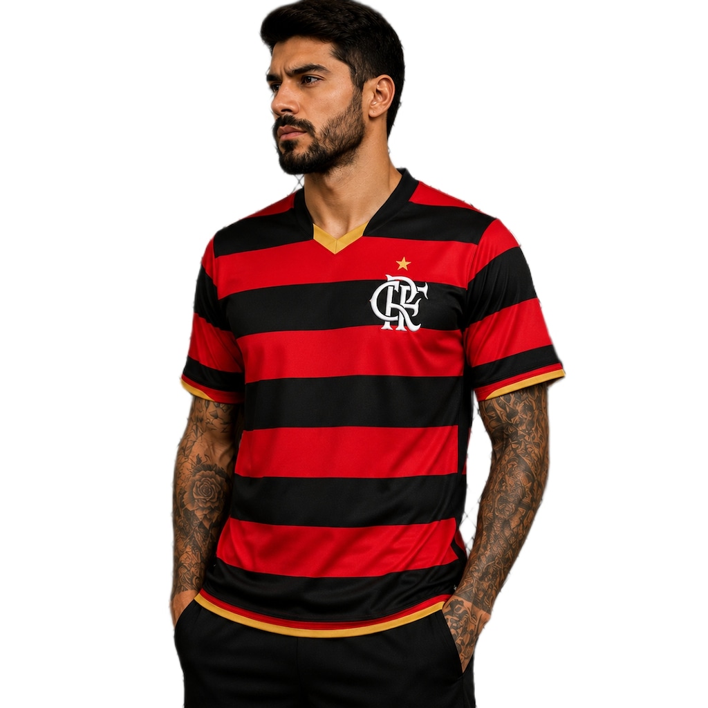 Imagem 2 do produto Camisa do Flamengo Retrô 2008 Adriano Imperador Betel - Masculina