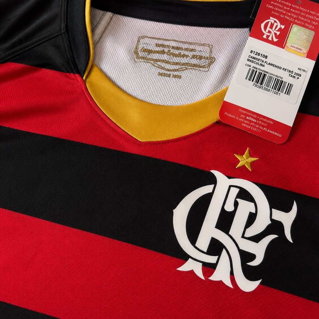 Imagem 3 do produto Camisa do Flamengo Retrô 2008 Adriano Imperador Betel - Masculina