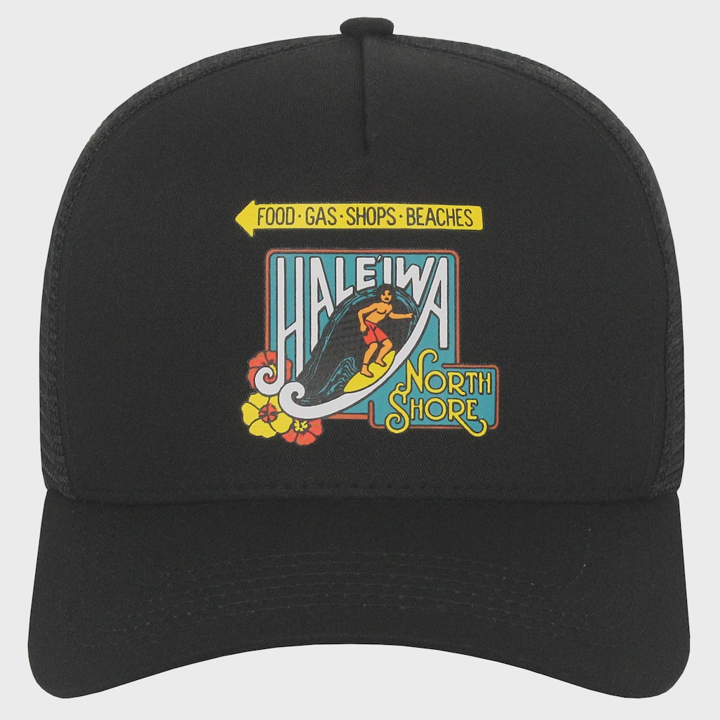 Imagem 2 do produto Boné Unissex Surf Alive Haleiwa Trucker Black - Aba Curva