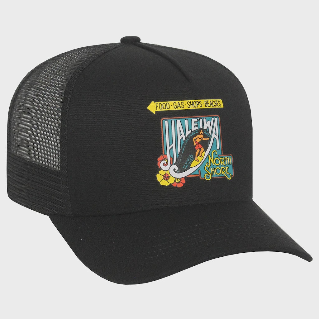 Imagem 3 do produto Boné Unissex Surf Alive Haleiwa Trucker Black - Aba Curva