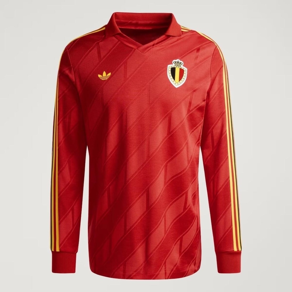 Imagem 3 do produto Camisa da Bélgica Manga Longa Retrô 1986 adidas - Masculina