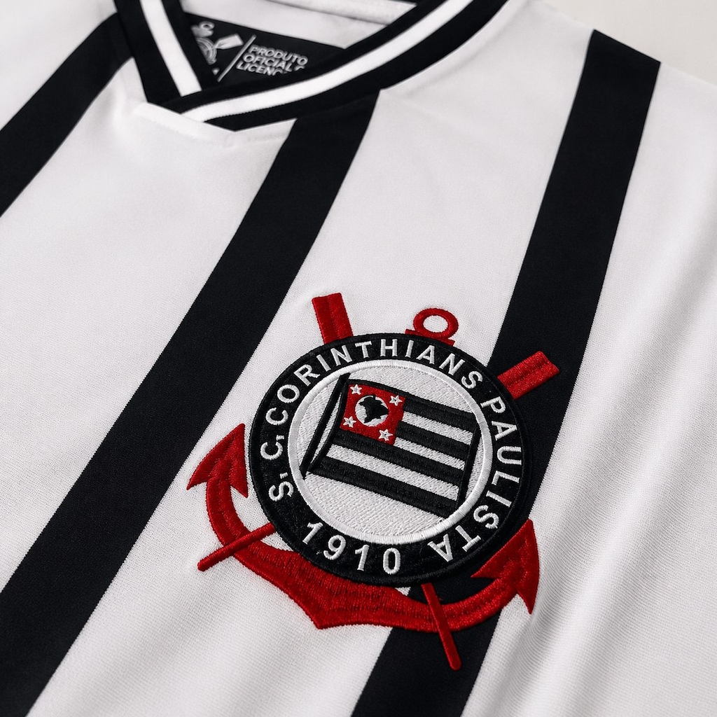 Imagem 3 do produto Camisa do Corinthians Retrô 1971 Tradição Alvinegra Coimbra - Masculina