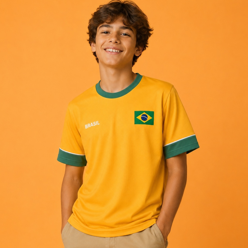 Imagem 2 do produto Camisa do Brasil Saga Dry Braziline - Infantil