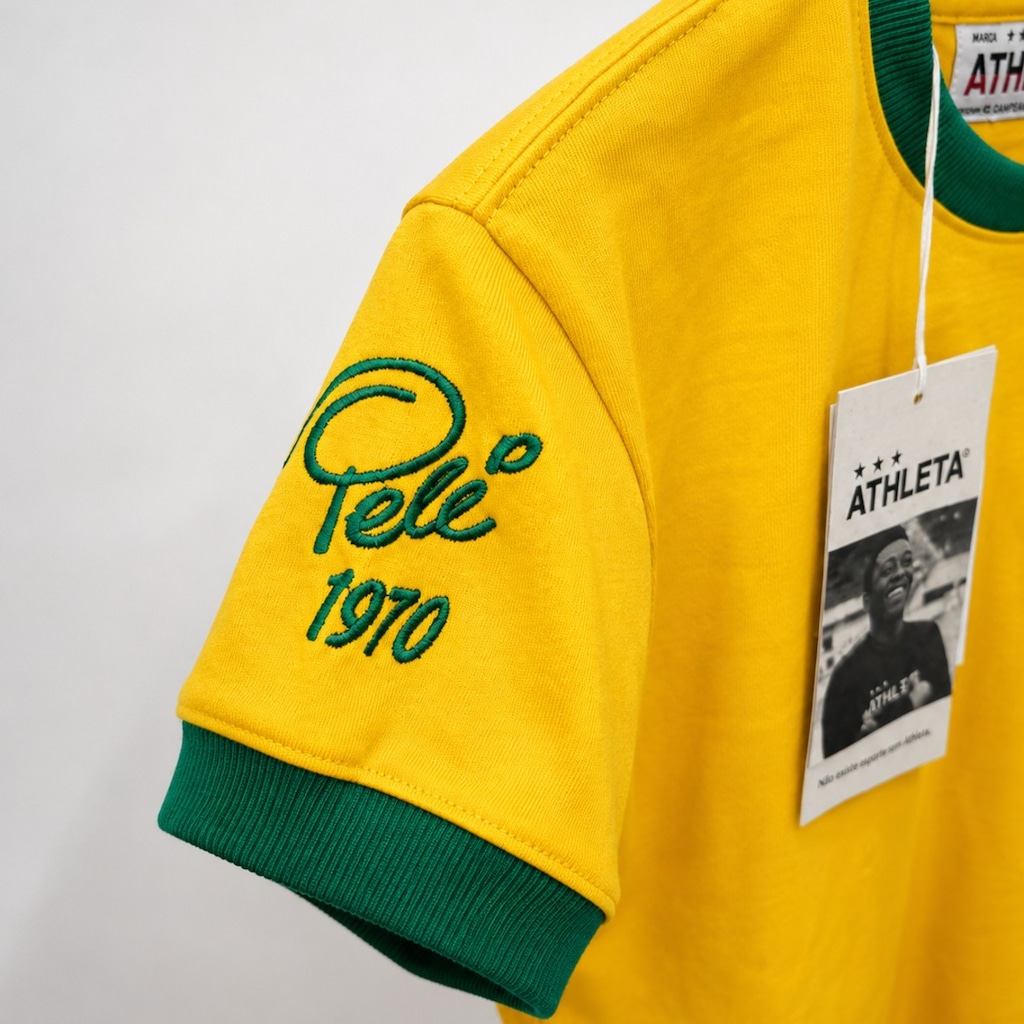 Imagem 2 do produto Camisa do Brasil Pelé Retrô 1970 Athleta - Feminina