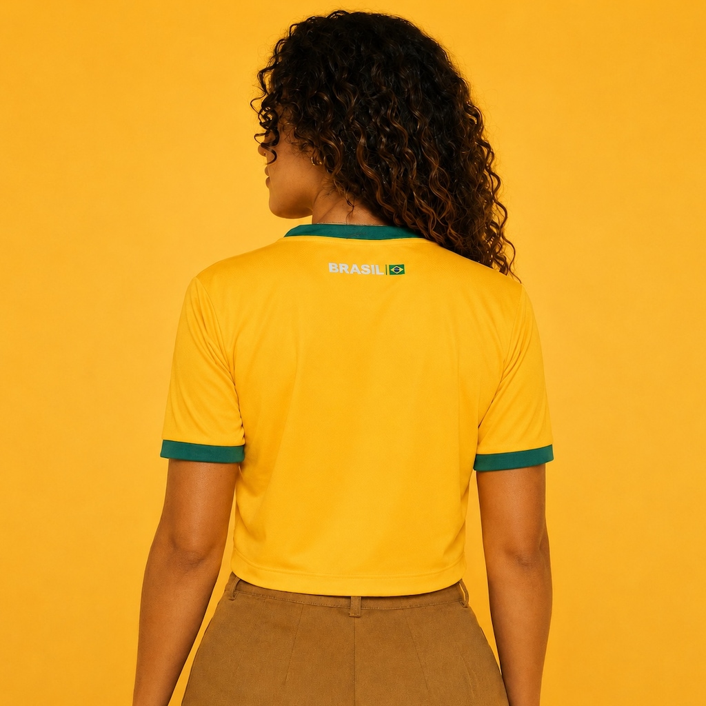 Imagem 3 do produto Camisa do Brasil Cropped Lotus Braziline - Feminino