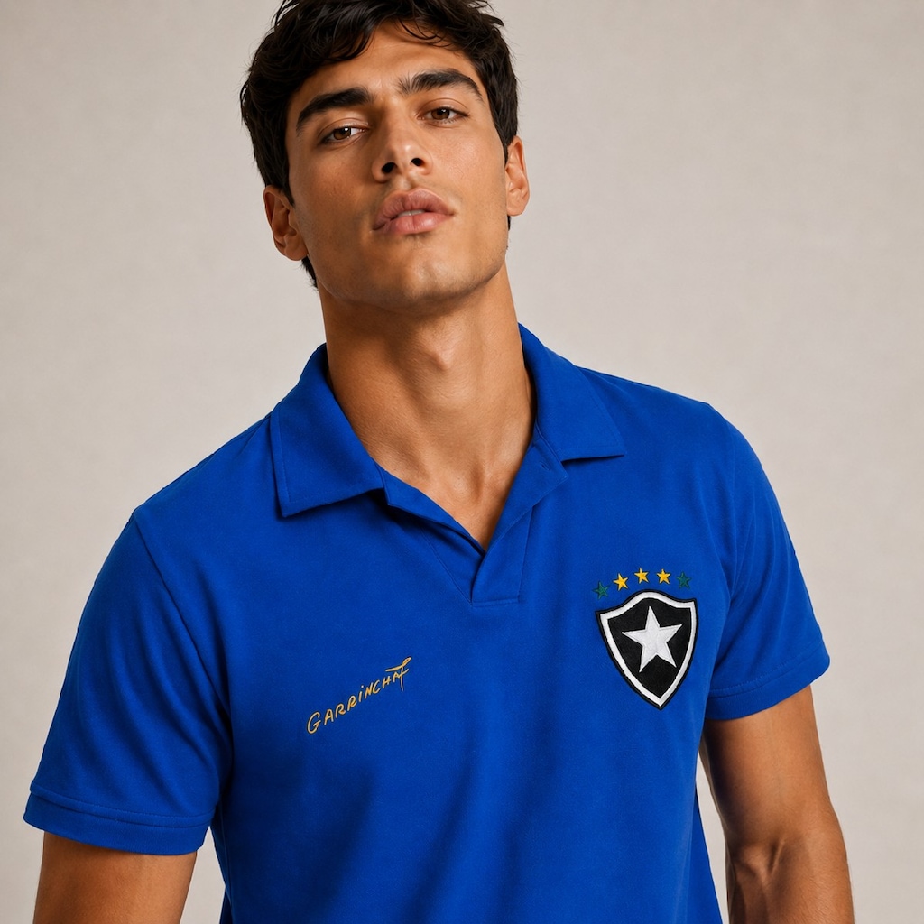 Imagem 3 do produto Camisa do Botafogo Retrô Especial Brasil Garrincha 7 RetrôMania - Masculina