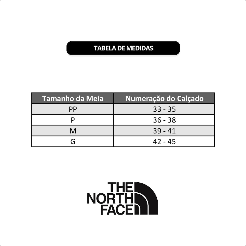 Imagem 4 do produto Kit com 3 pares de Meia Cano Médio The North Face Everyday Standard Crew - Unissex