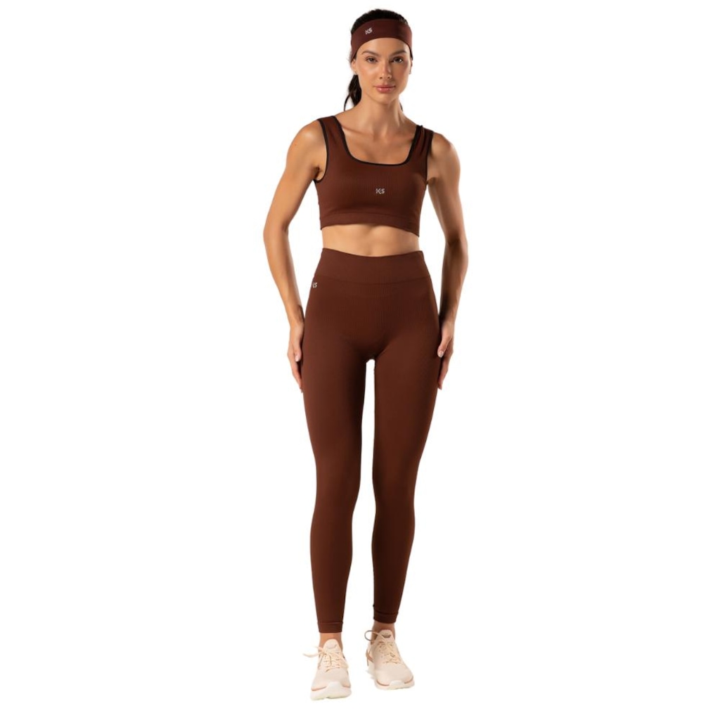 Imagem 5 do produto Calça Legging Malhas Keeper Canelada sem Costura Feminina
