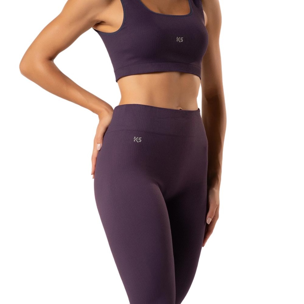 Imagem 4 do produto Calça Legging Malhas Keeper Canelada sem Costura Feminina