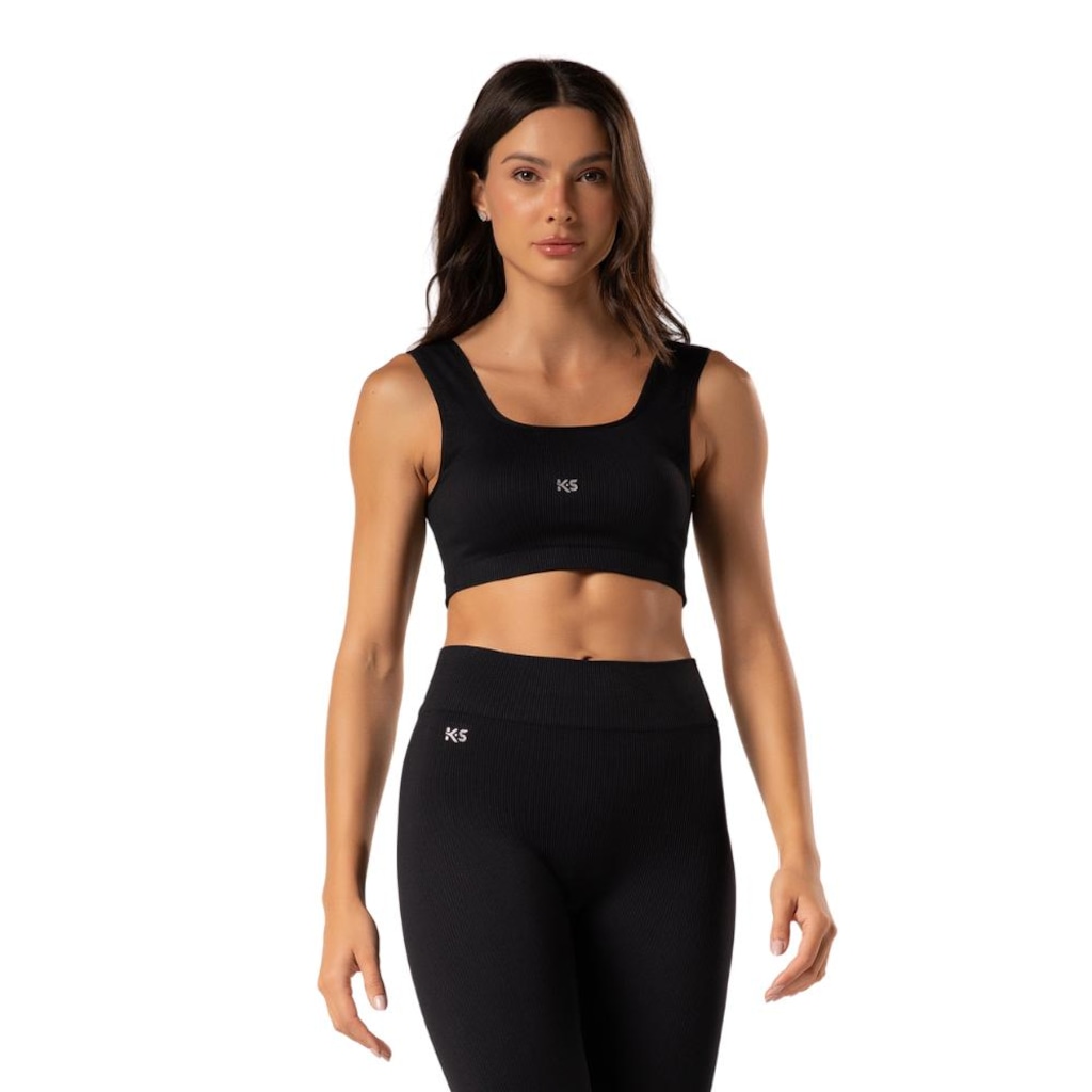 Imagem 4 do produto Top Cavado Canelado Malhas Keeper sem Costura Feminino