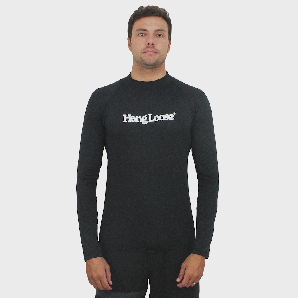 Imagem 2 do produto Camiseta para Surf Masculina Hang Loose Typo Black