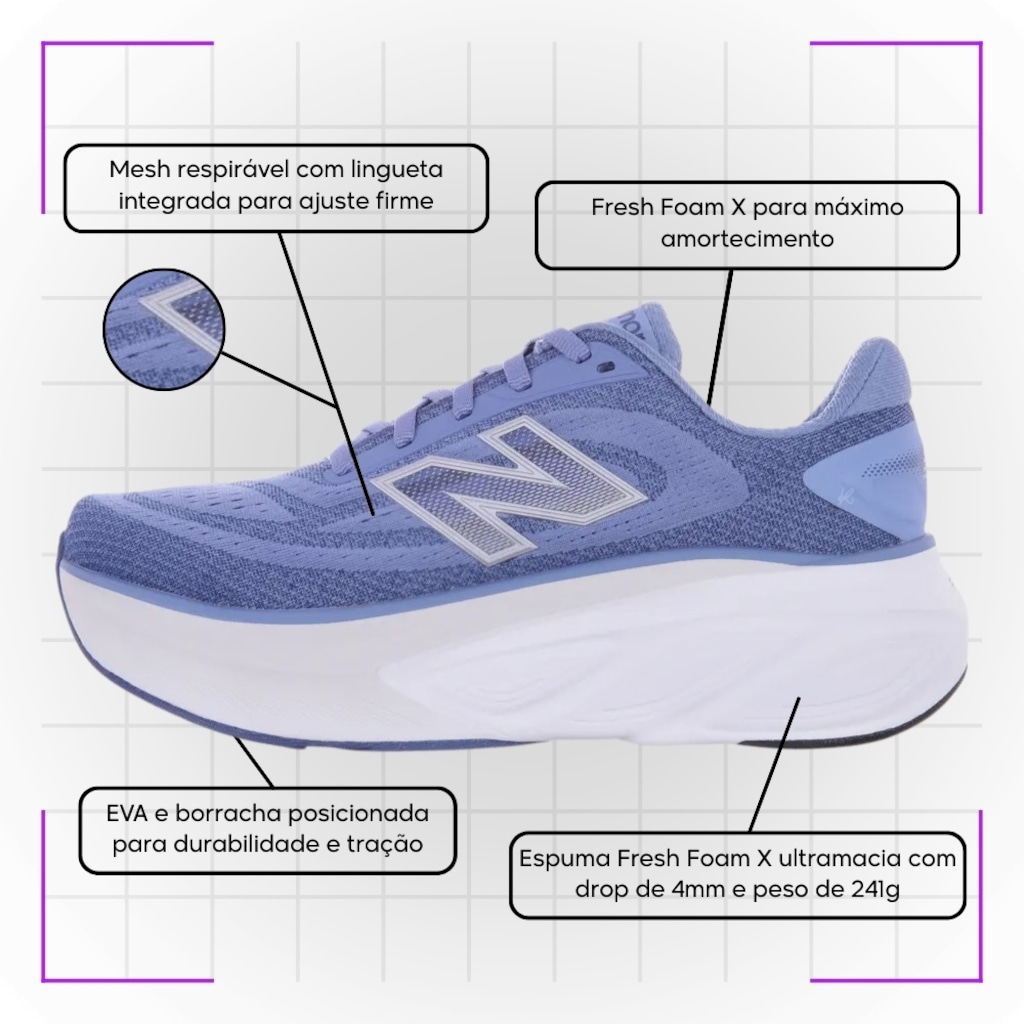 Imagem 5 do produto Tênis Feminino New Balance More V6