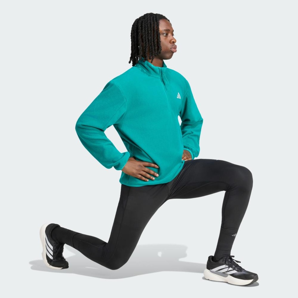 Imagem 4 do produto Blusão de Moletom Fleece Zíper Meia Altura adi365 Running Essentials Winterised adidas Masculino